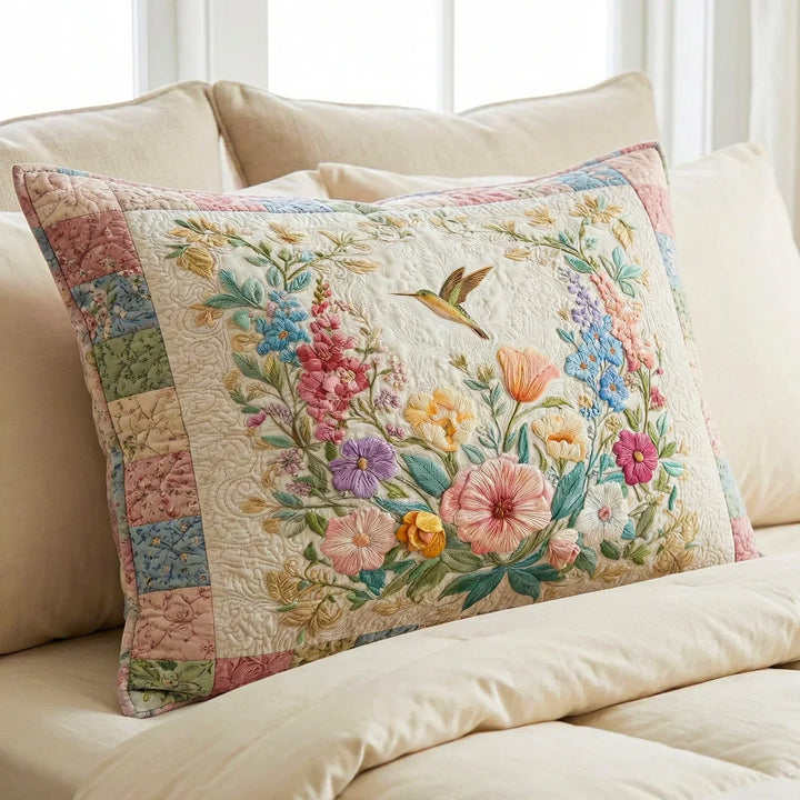 Quilted Pillowcase - Flower Meadows
