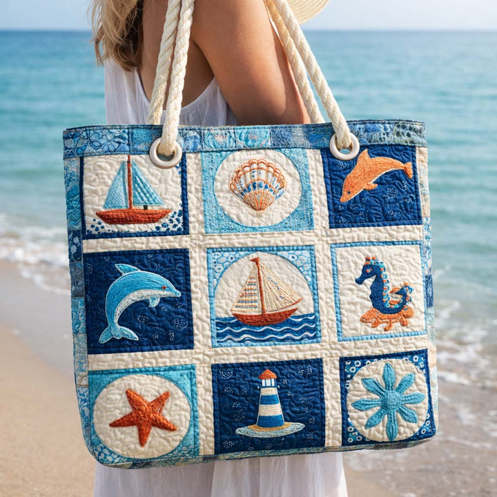 Handmade Beach Bag | Sea Creatures