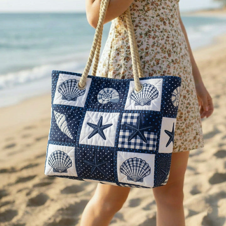 Handmade Beach Bag | Shell Serenity