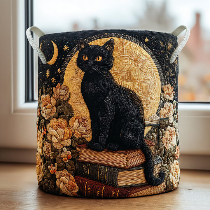 Quilted Cat Basket | Handmade Laundry Basket